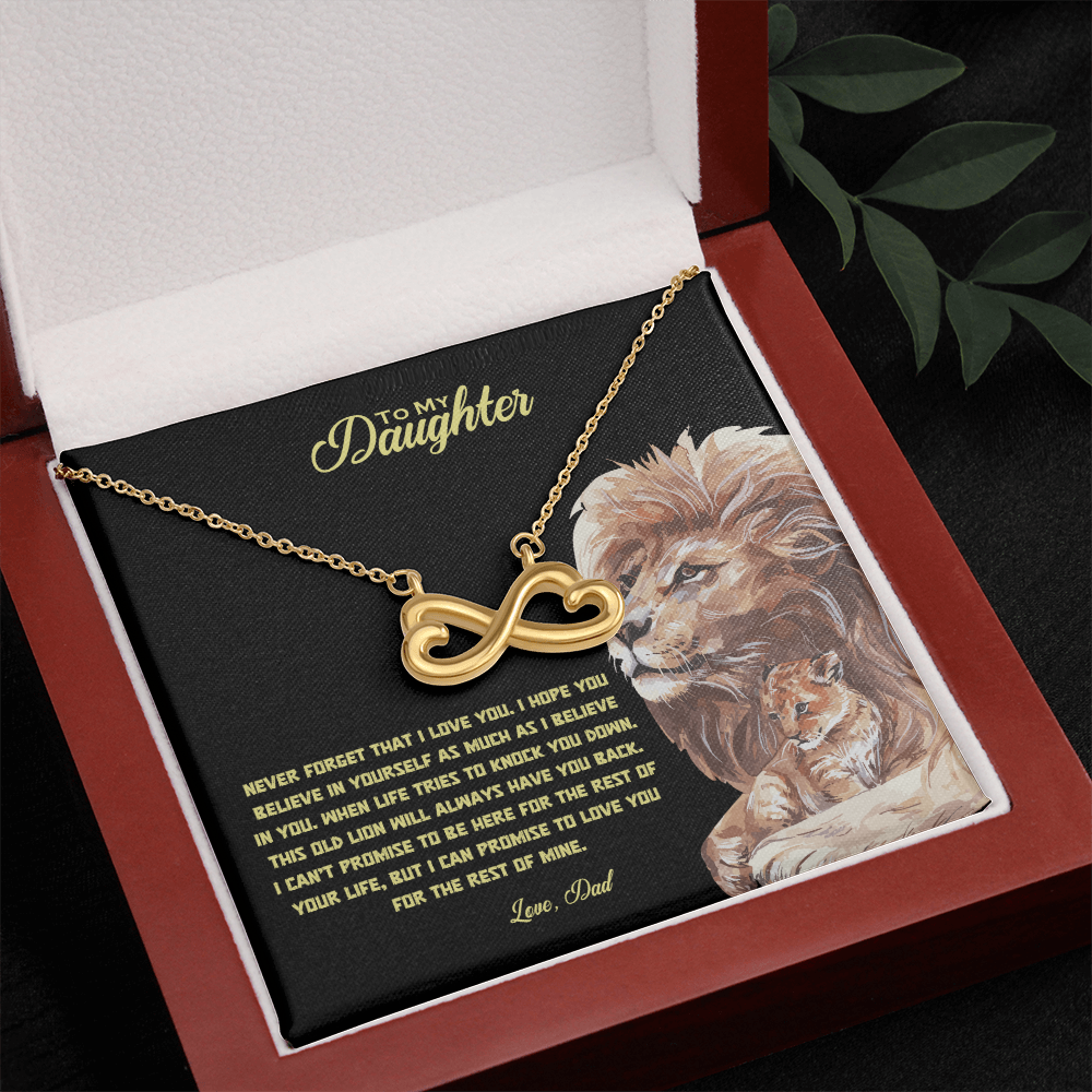 To My Daughter - When Life Tries To Knock You Down Endless Love Necklace