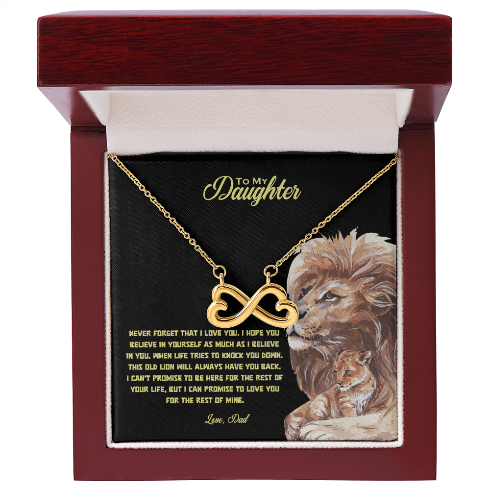 To My Daughter - When Life Tries To Knock You Down Endless Love Necklace