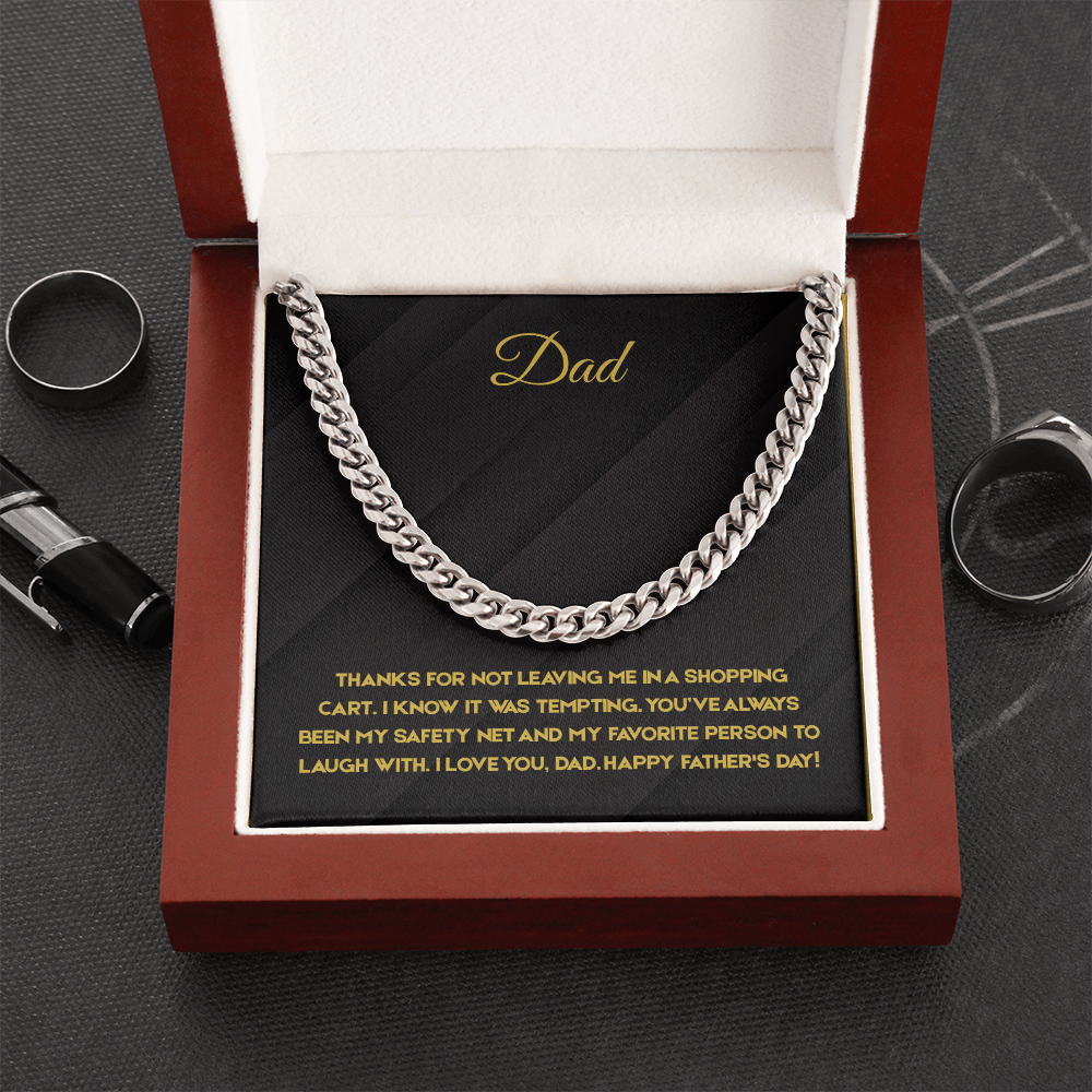 Dad - My Safety Net Cuban Link Chain