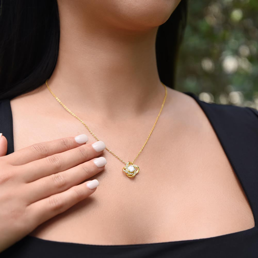 To My Wife- I Just Want To Be Your Last Everything Love Knot Necklace- Love Your Husband