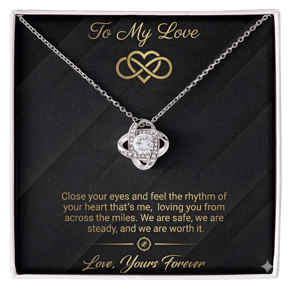 To My Love - Rhythm of Your Heart Love Knot Necklace