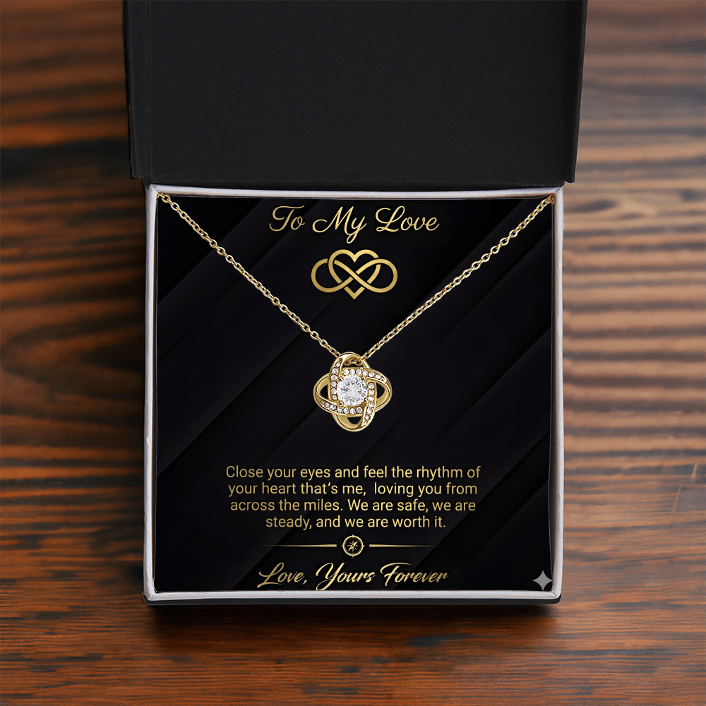To My Love - Rhythm of Your Heart Love Knot Necklace