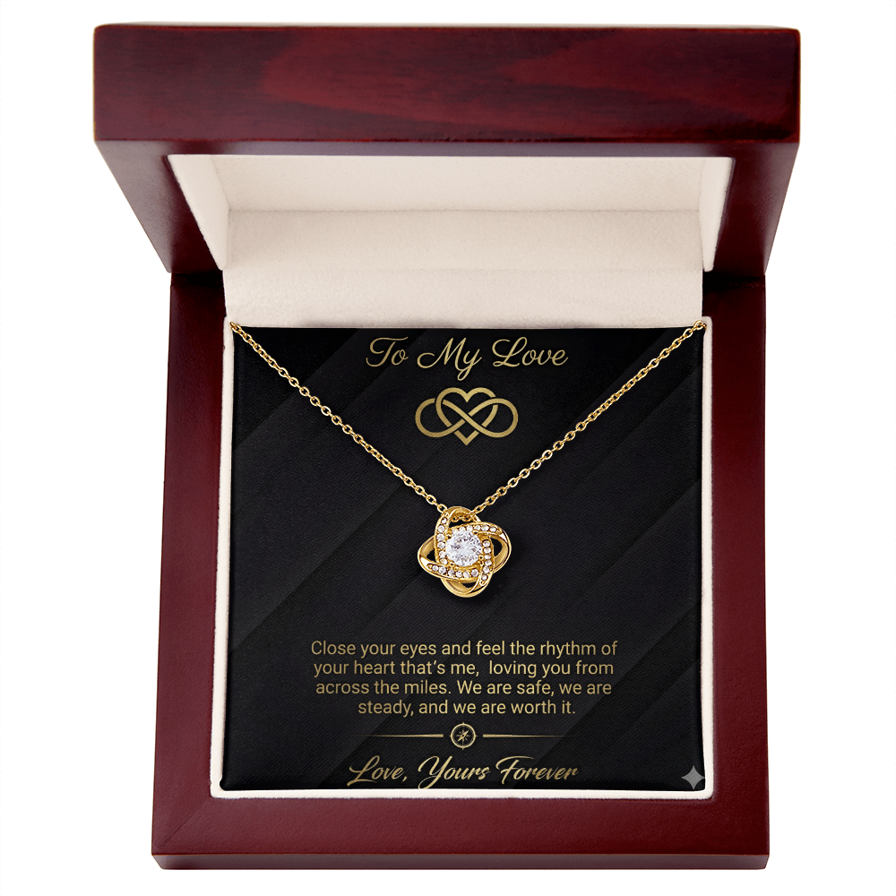 To My Love - Rhythm of Your Heart Love Knot Necklace