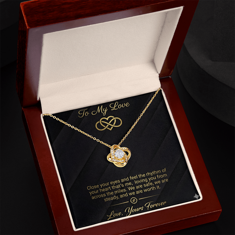 To My Love - Rhythm of Your Heart Love Knot Necklace