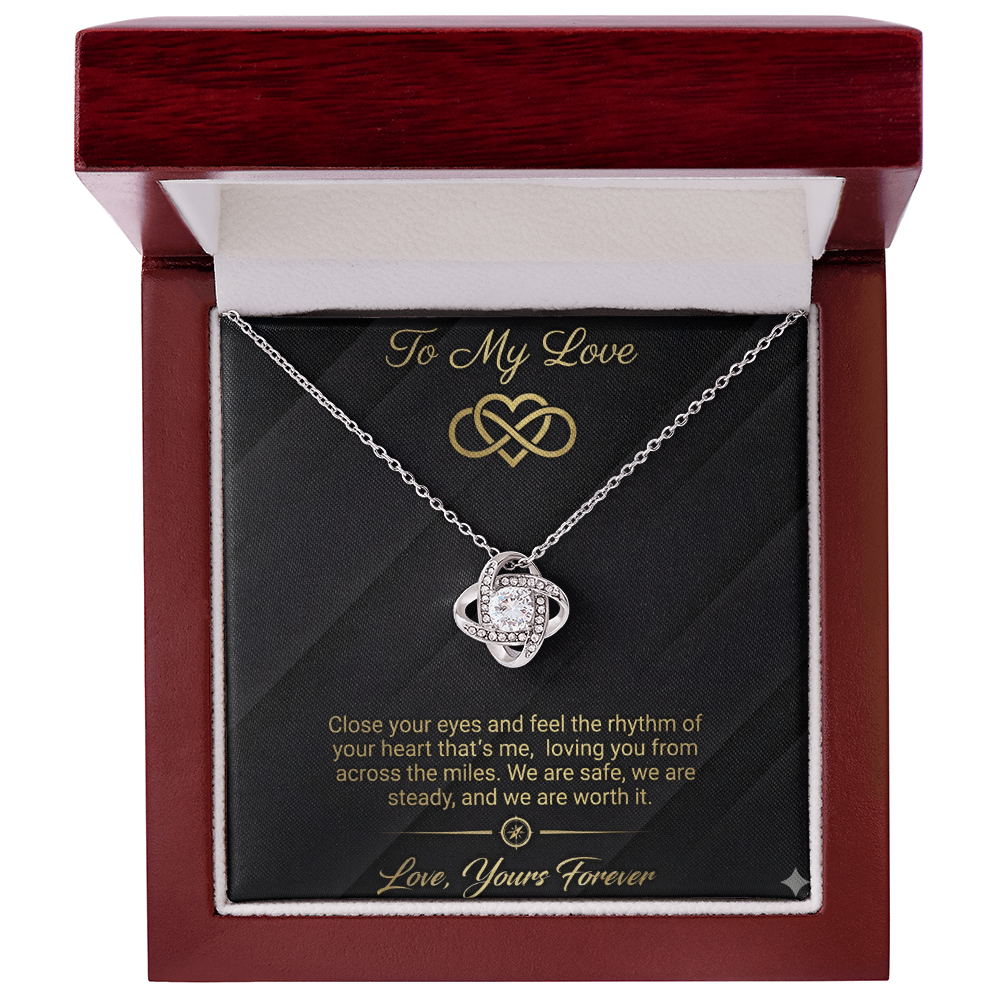 To My Love - Rhythm of Your Heart Love Knot Necklace