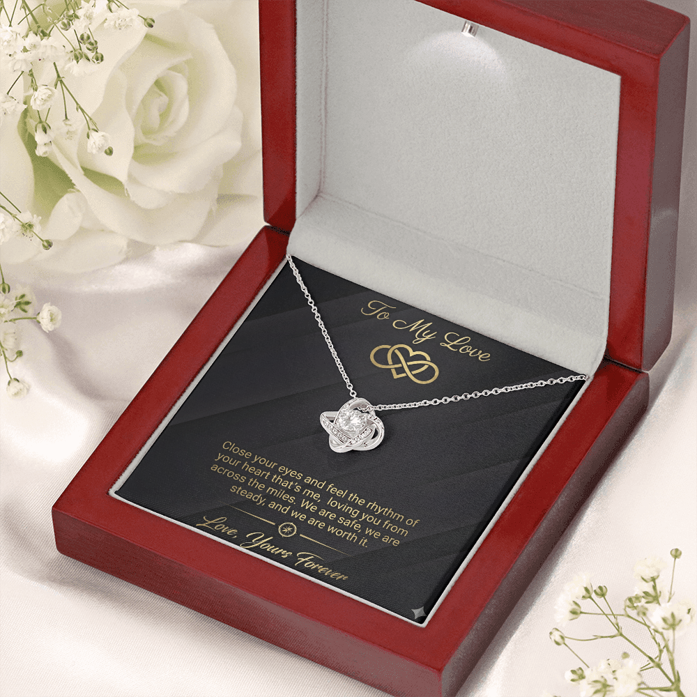 To My Love - Rhythm of Your Heart Love Knot Necklace