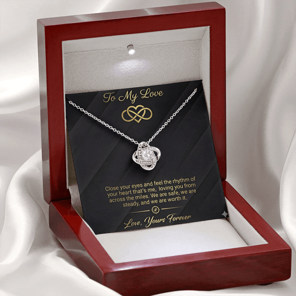 To My Love - Rhythm of Your Heart Love Knot Necklace