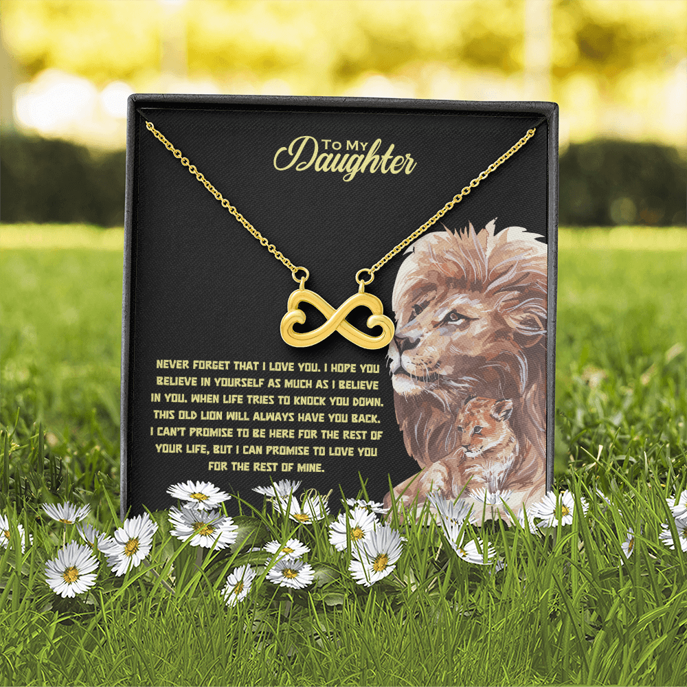 To My Daughter - When Life Tries To Knock You Down Endless Love Necklace