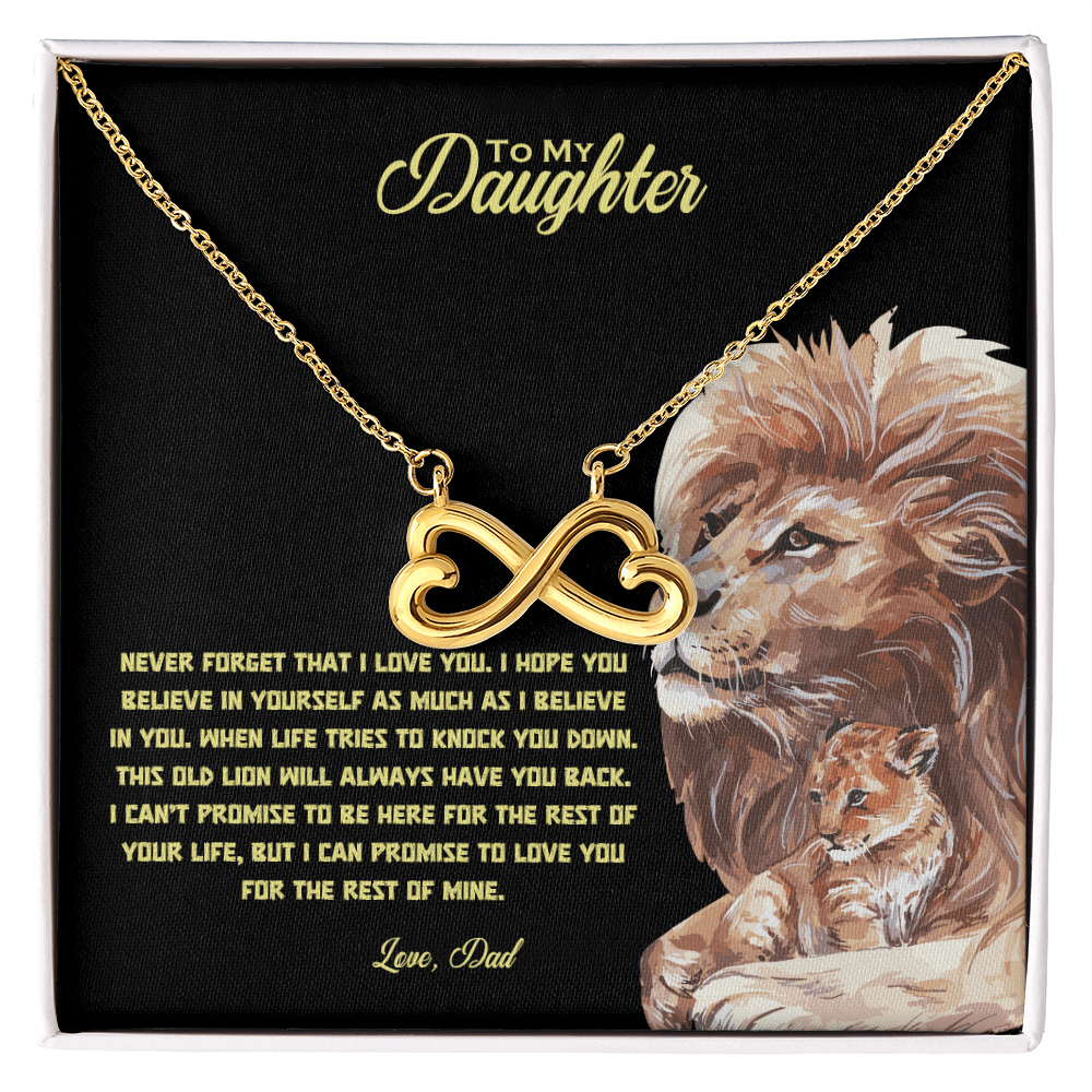 To My Daughter - When Life Tries To Knock You Down Endless Love Necklace