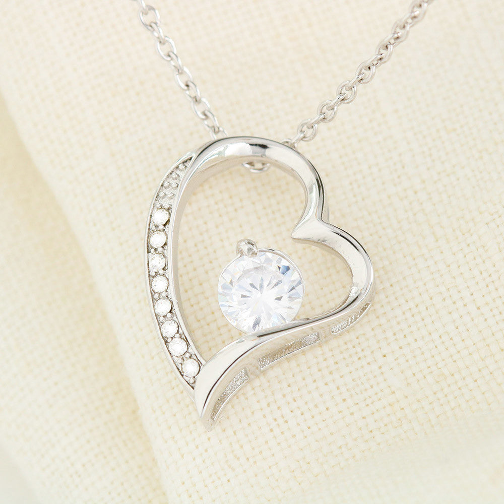 To My Beautiful Daughter - Always In My Heart Forever Love Necklace